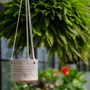 6 Inch Handmade Hanging Fabric Pot