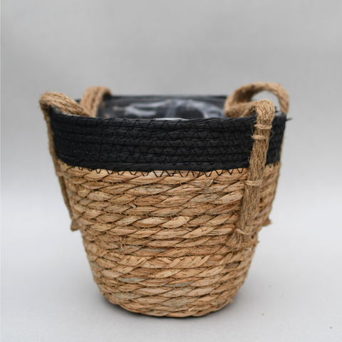 Rope planter 2 sections black 