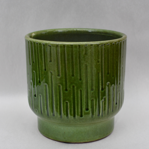 Cache-pot rond vert