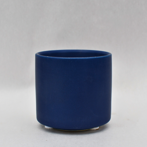 Cache-pot Atlas bleu mat