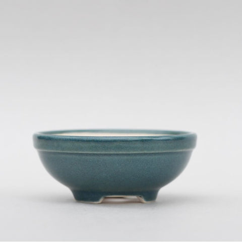 Turquoise blue round pot