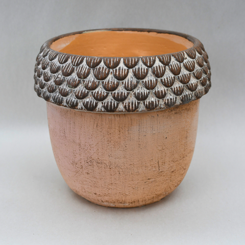 Cache-pot noisette ciment