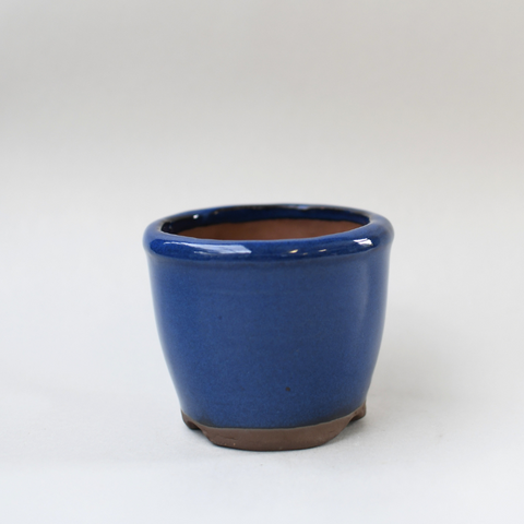 Blue round pot