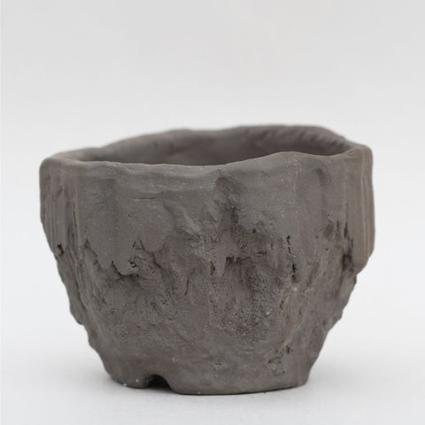 Textured gray pot