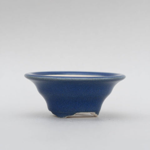 Blue flared pot
