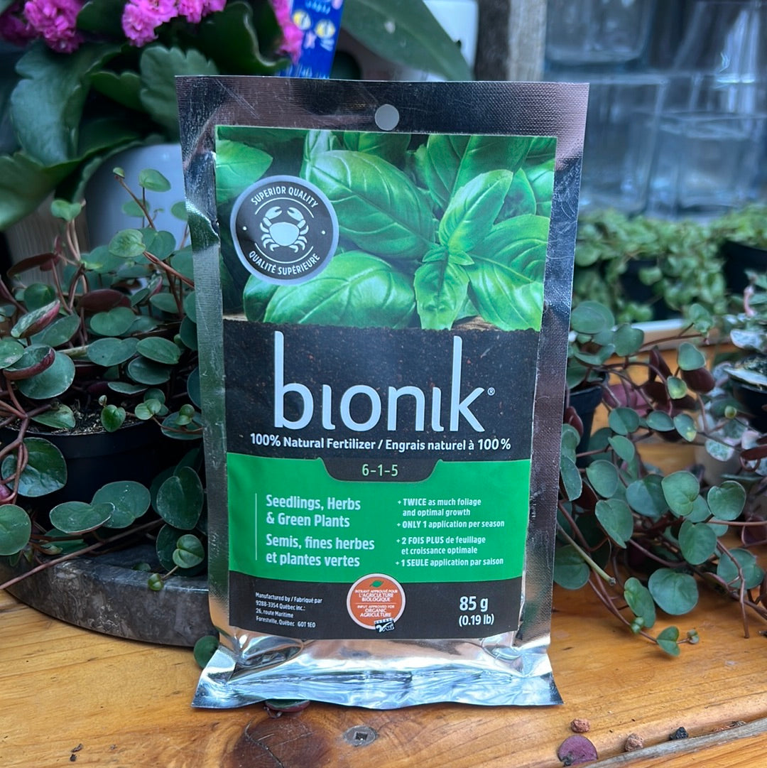 Engrais pour semis, fines herbes et plantes vertes Bionik – Serres Lavoie