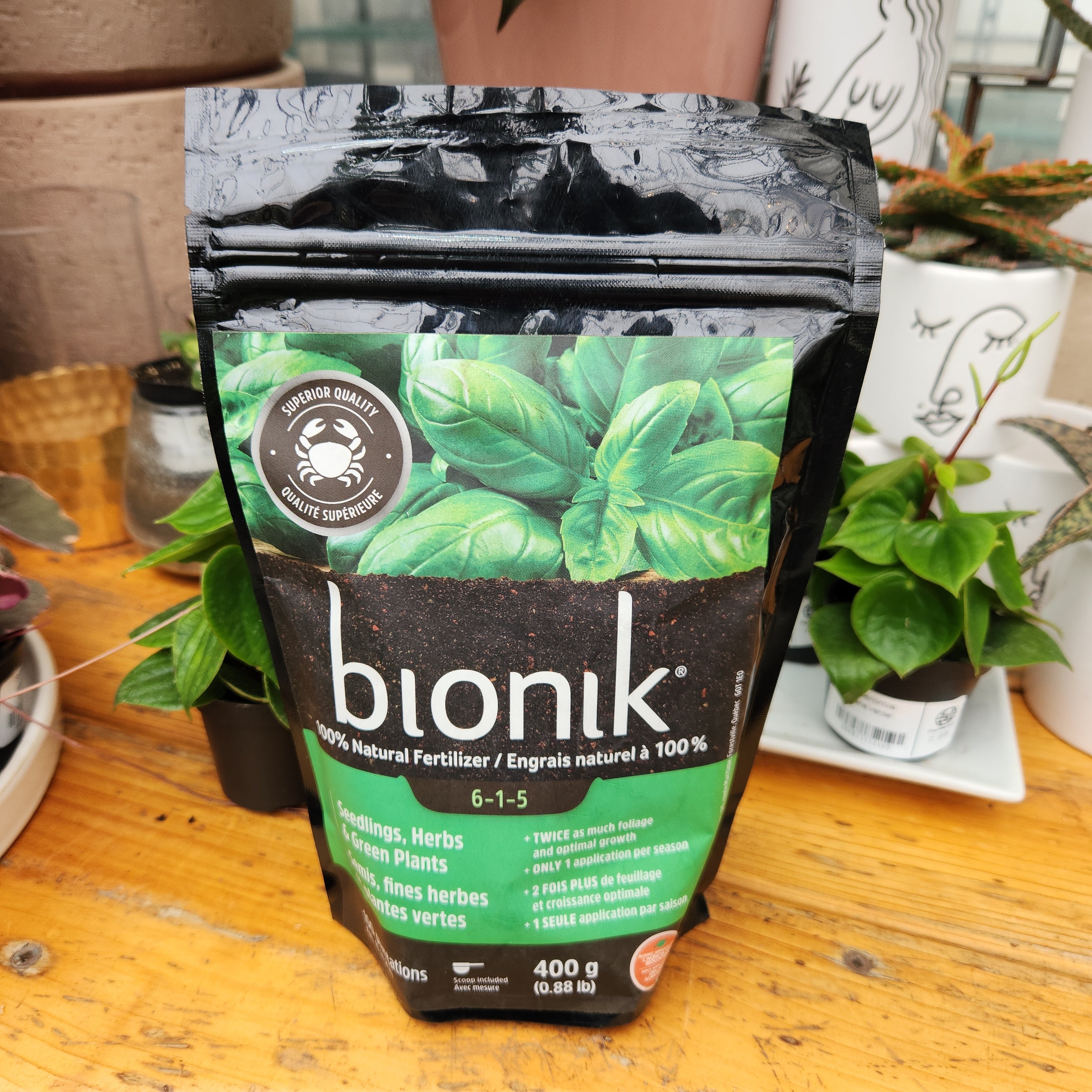 Engrais pour semis, fines herbes et plantes vertes Bionik – Serres Lavoie
