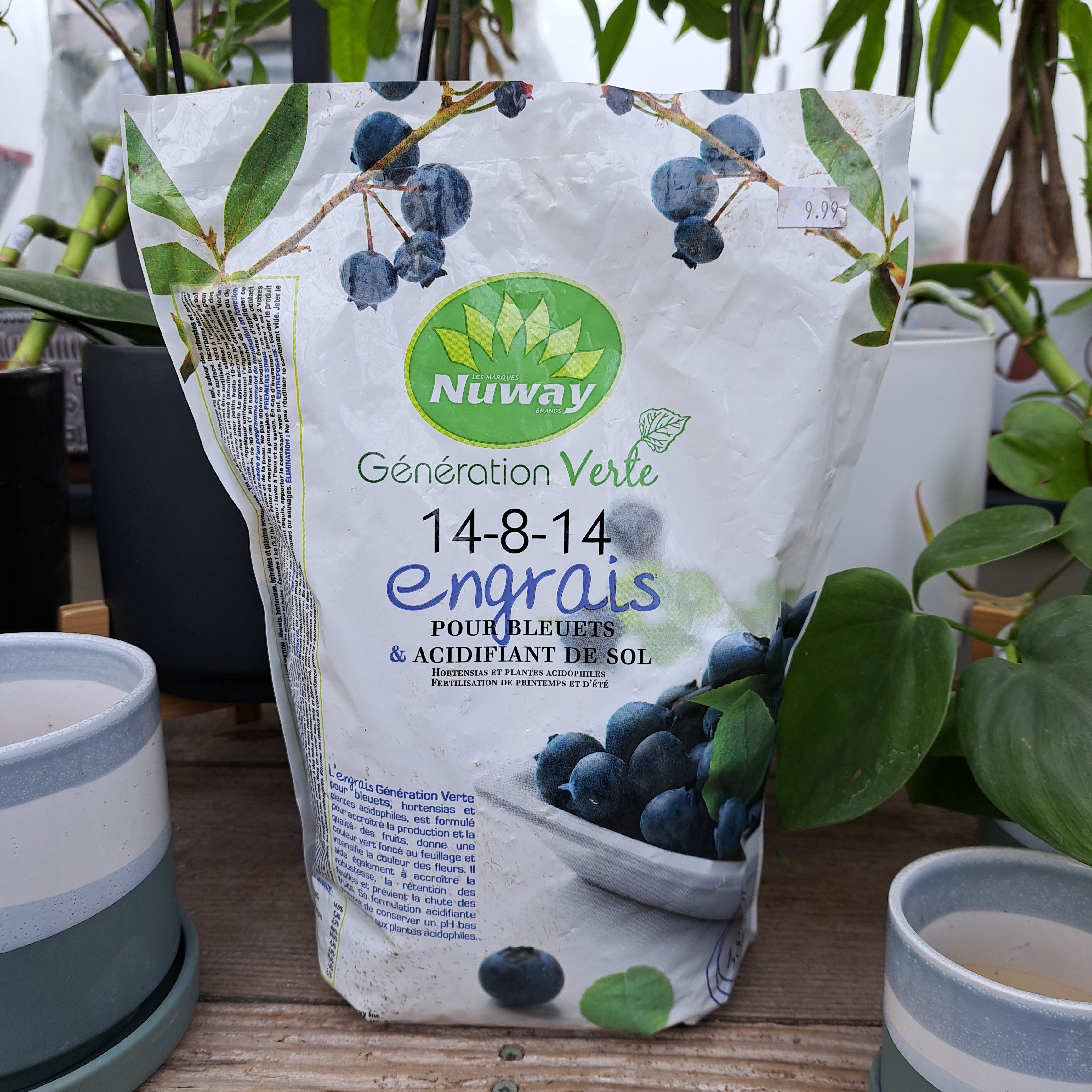 Blueberry fertilizer and soil acidifier Nuway 14-8-14