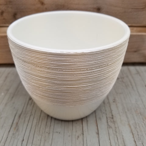 Beige White Pot 4.5 Inches