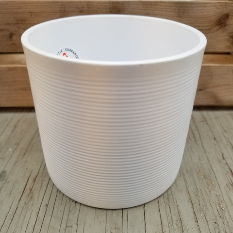 4.75 Inch White Lined Pot