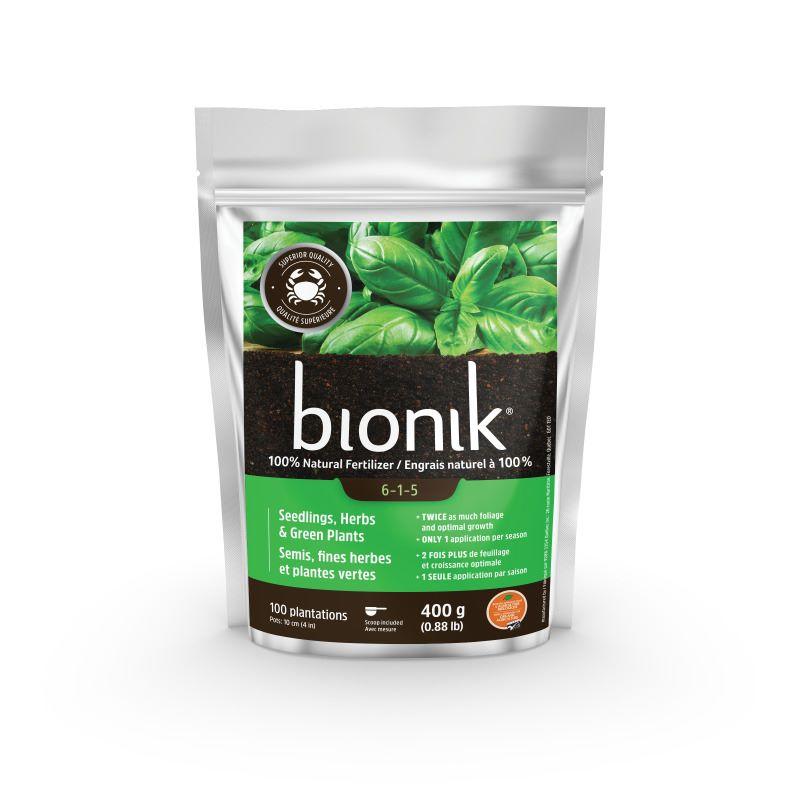 Bionik Pour Semis Fines Herbes Et Plantes Vertes 400 G Engrais