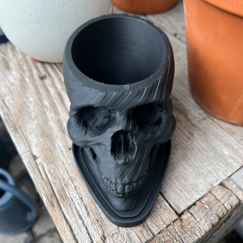 Planter Skull PLA Black 