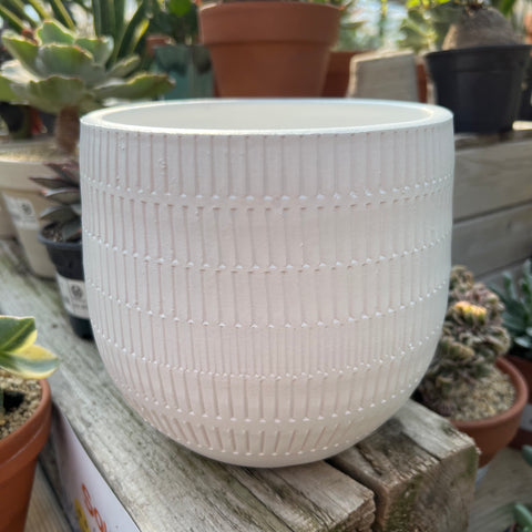 Aura white planter