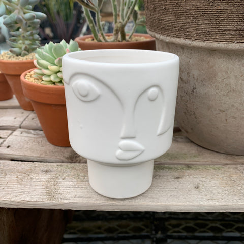 Abstract portrait plant pot 3.25 inches 